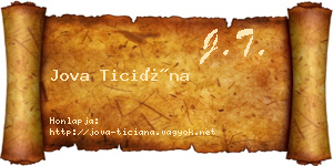 Jova Ticiána névjegykártya